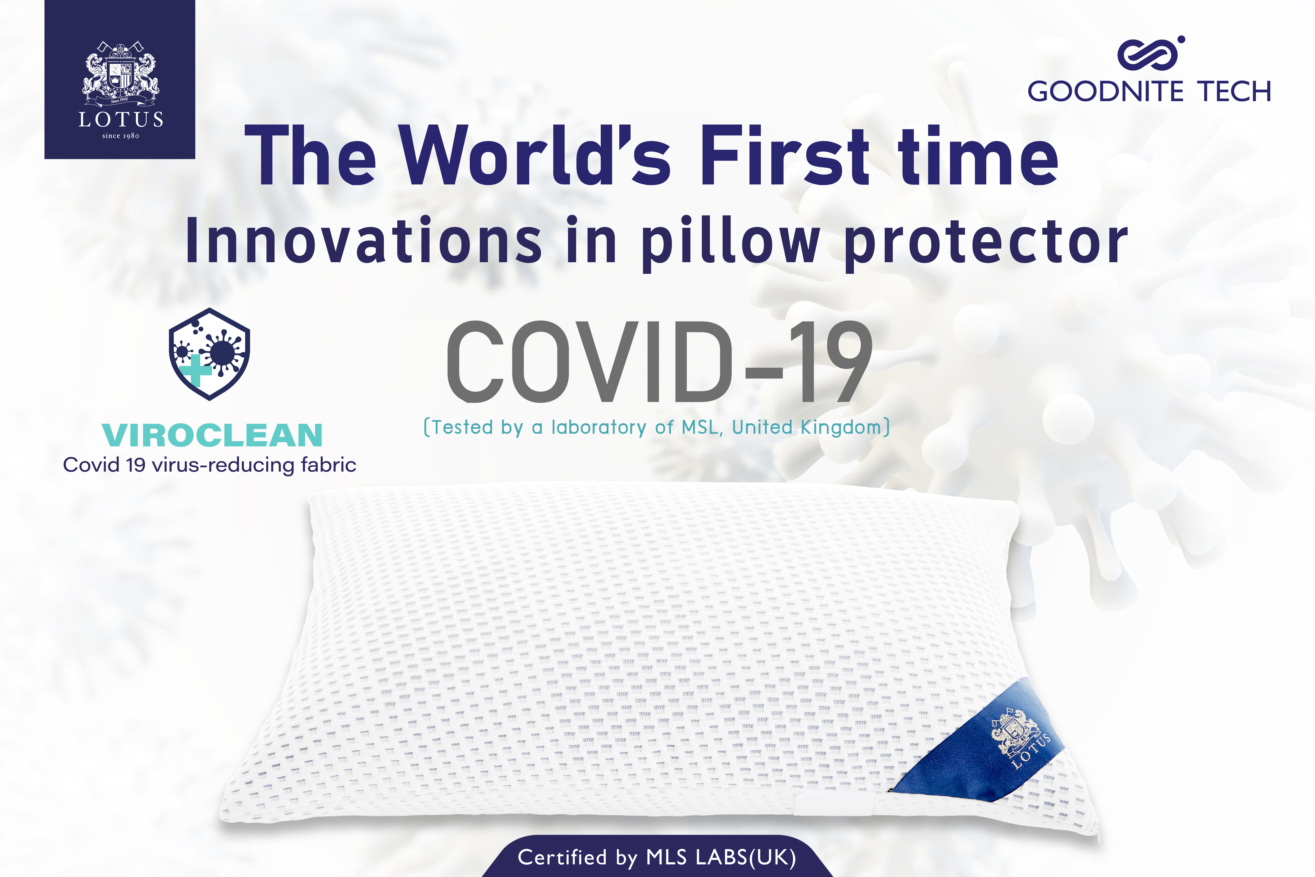 Viroclean Pillow Case Brand:Lotus