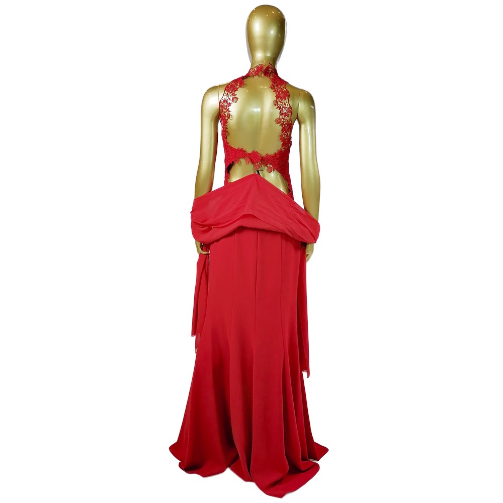 MODA DRESS ABITO+STOLA 4 ROSSO