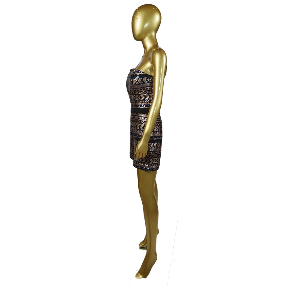 MODA DRESS TUTA SHORT 99 PAILETTES ROYAL