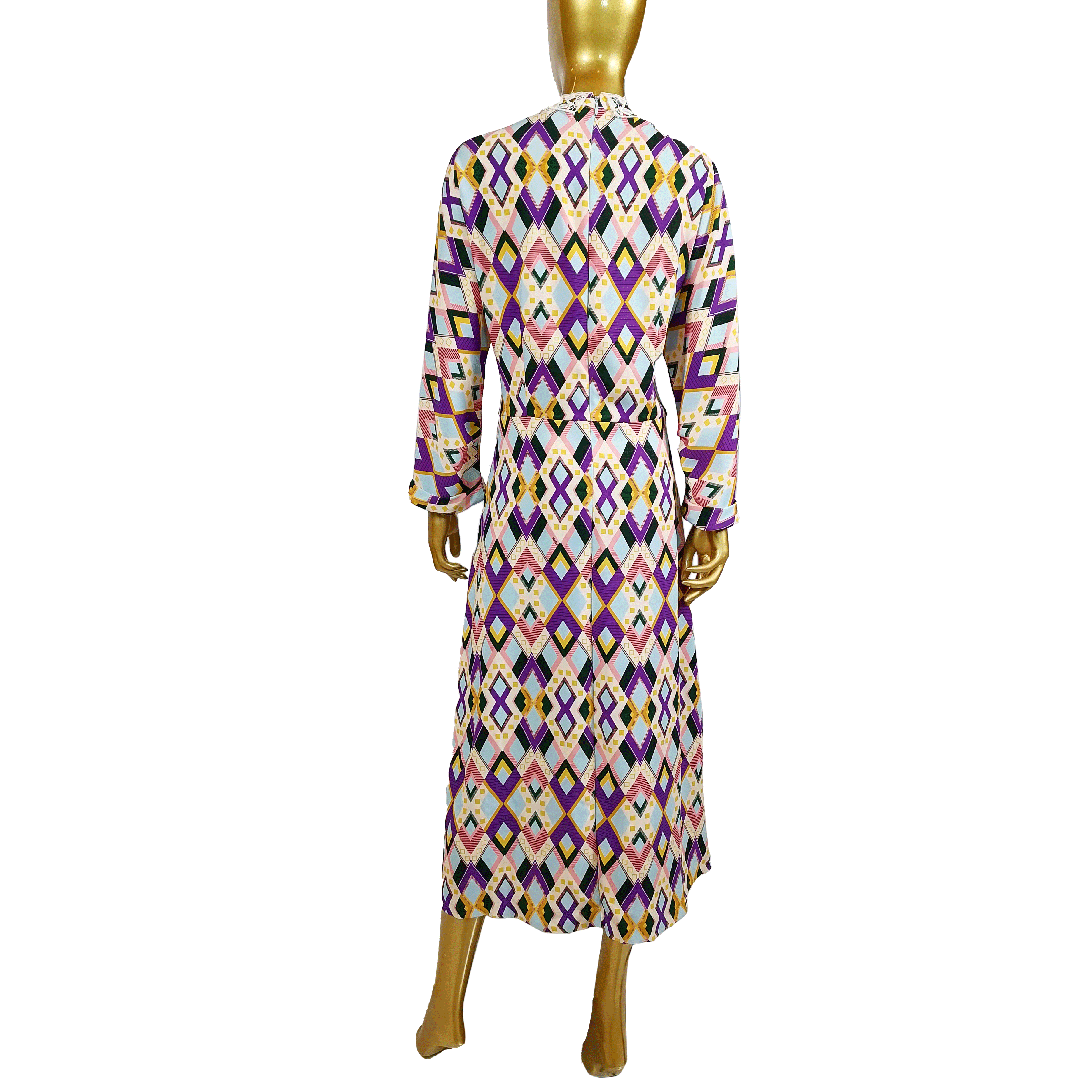 Ind: Moda Women L/S Dress with Pin-Tucks (44)