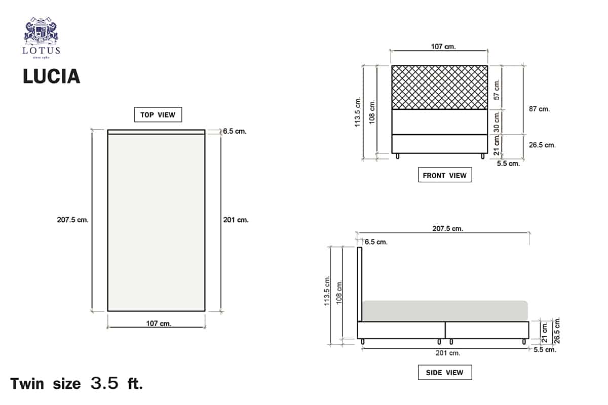 Lucia Bed(Twin) Brand:Lotus
