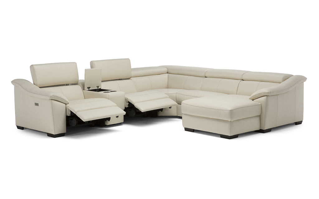 Leather-Cold Light Gray(wood)Brand:Natuzzi(corner)