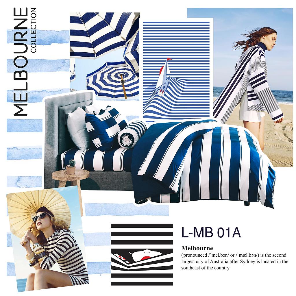 Melbourne Bed Sheet Set 3 pcs(106 * 198)cm Brand:Lotus