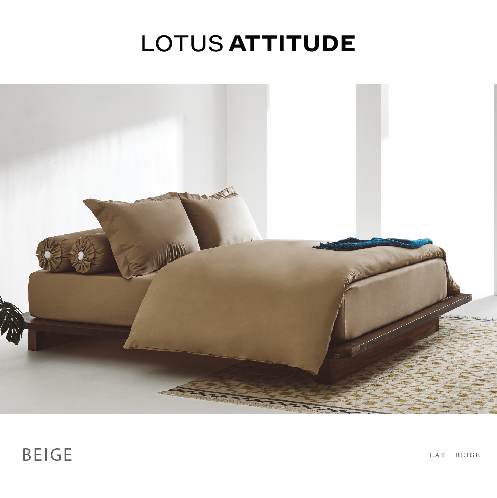 Attitude Bed Sheet Set 5 pcs- Beige(182 * 198)cm Brand:Lotus