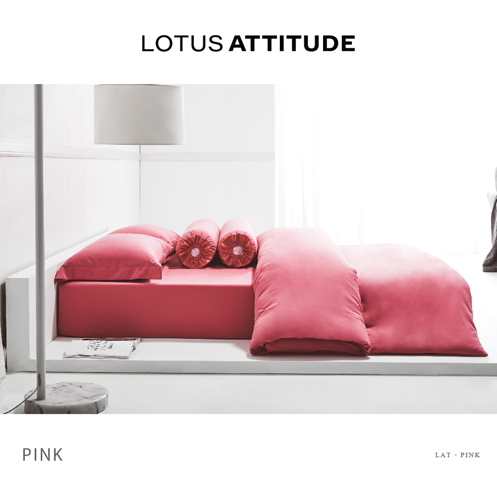 Attitude Bed Sheet Set 3 pcs- Pink(106 * 198)cm Brand:Lotus