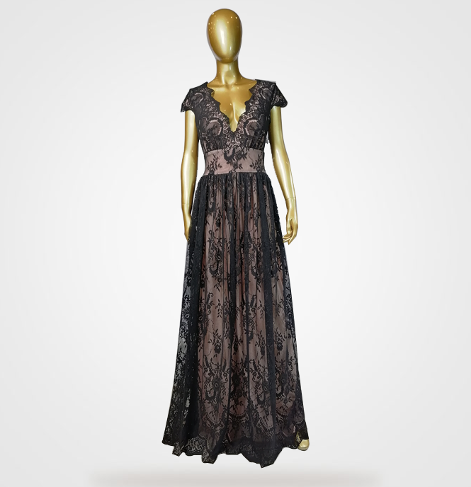 MODA DRESS ABITO 3 NERO/SPANISH (42)