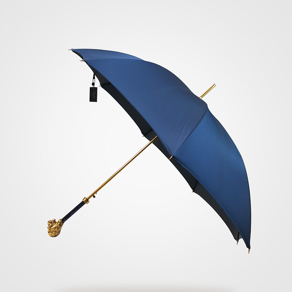 Pasotti (Blue Umbrella with Gold Lion Handle)
