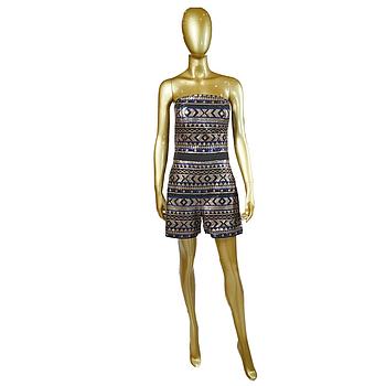 MODA DRESS TUTA SHORT 99 PAILETTES ROYAL (42)