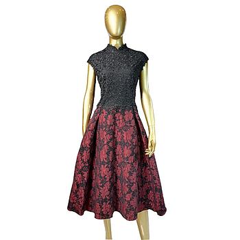 MODA DRESS ABITO 26 NERO/BORDO (50)